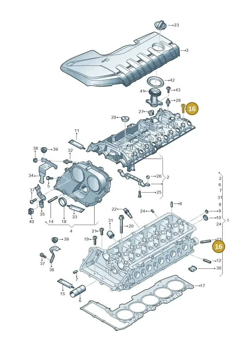 N91127602 — Audi RSQ3 Sportback (2019-2024) diagram 898103300, position 16