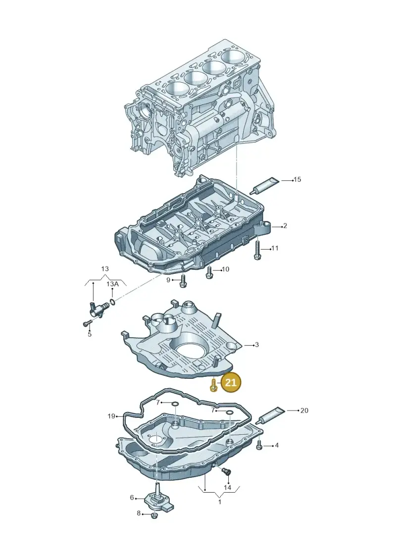 N91127901 — Audi TTS Coupe 2.0 (2014-2023) diagram 745103190, position 21