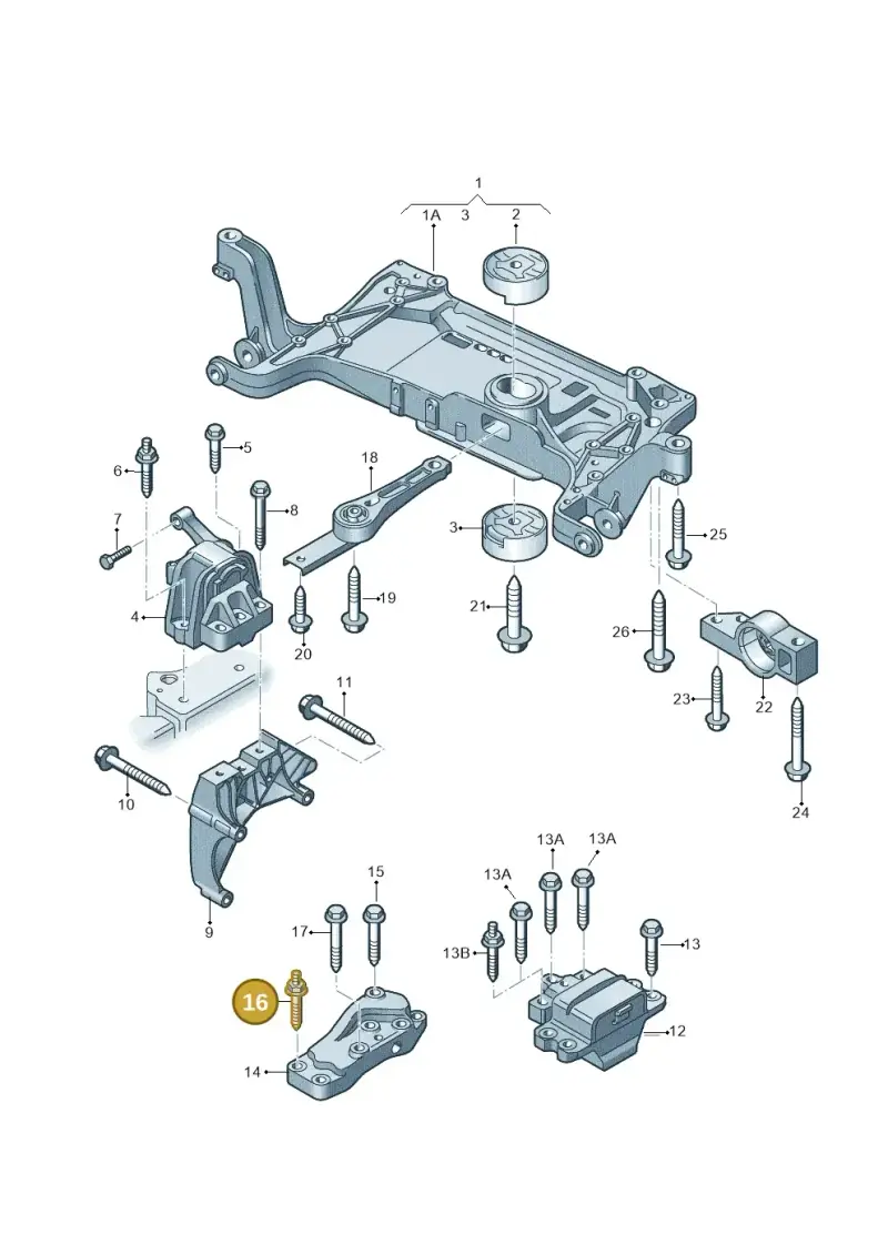 N91133202 — Audi Q3 2.0 TDI (2014-2019) diagram 855199200, position 16