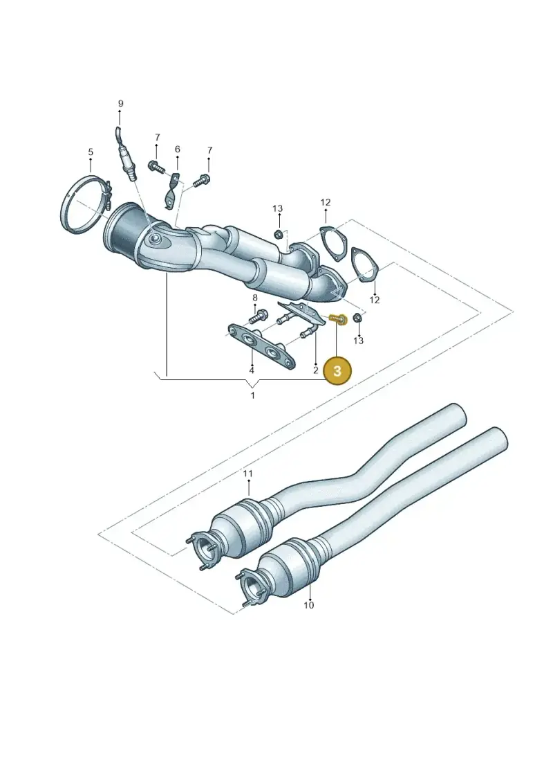 N91136102 — Audi RS3 Sportback (2015-2016) diagram 676253500, position 3