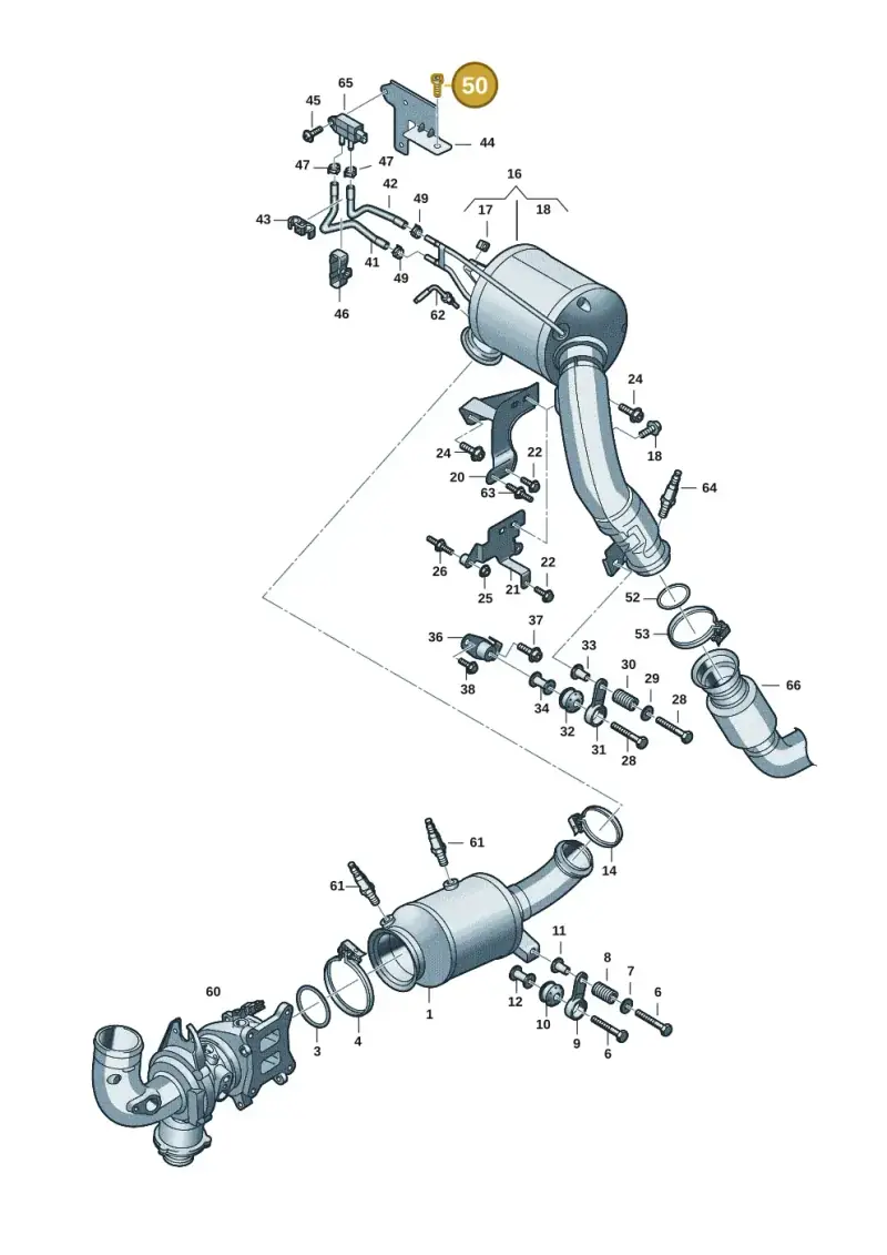 N91136102 — Audi A5 Limo 2.0 (2024-) diagram 8wk253340, position 50