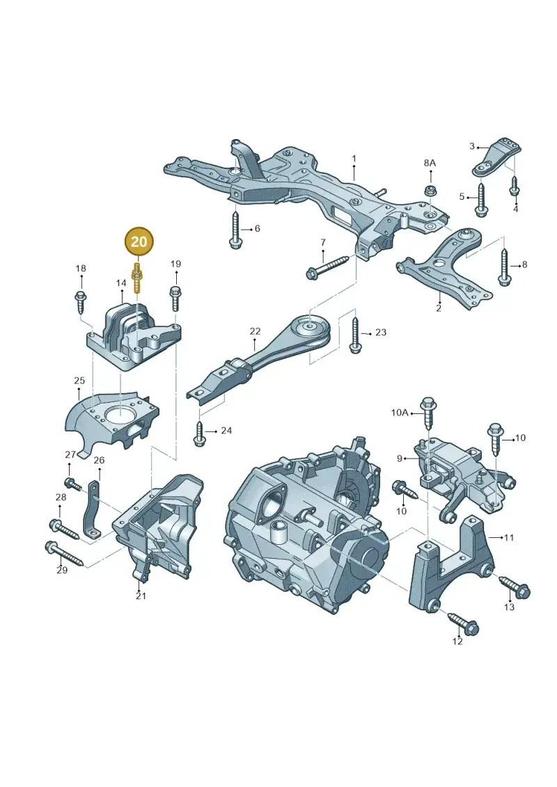 N91136301 — Audi A1 Sportback (2014-2018) diagram 792199100, position 20