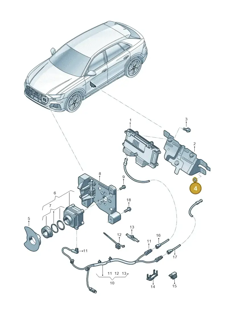 N91136801 — Audi Q8 Quattro 3,0 (2018-) diagram 429907400, position 4
