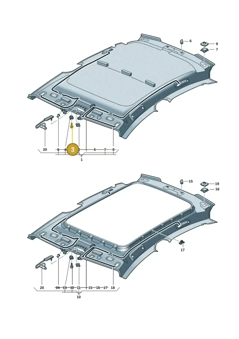 N91136801 — Audi RS e-tron GT (2020-2020) diagram 4j1867550, position 3