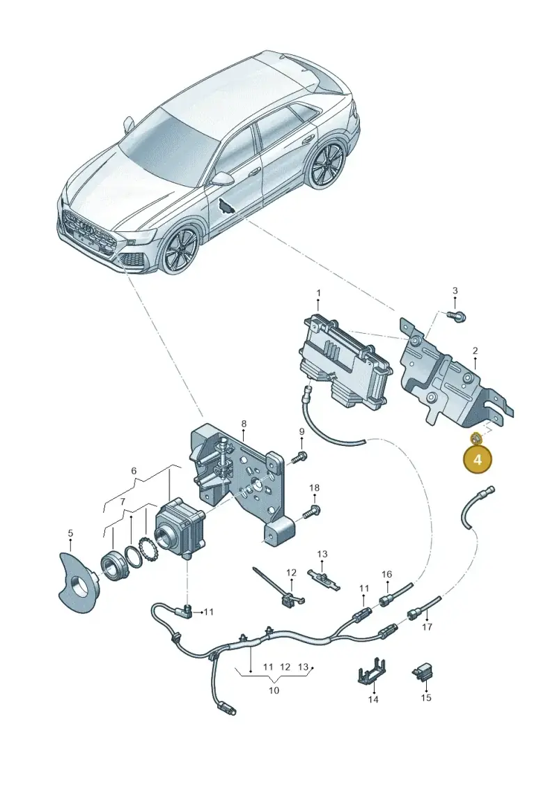 N91136801 — Audi RS Q8 Quattro (2019-) diagram 595907240, position 4