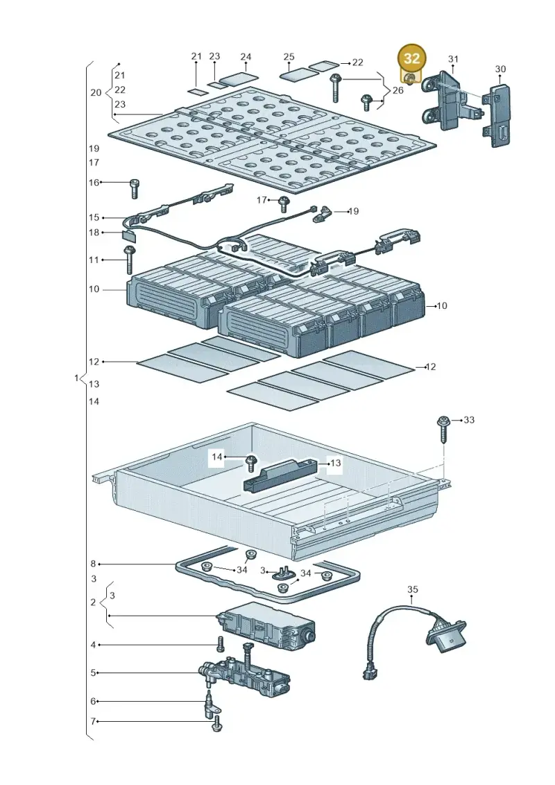 N91136801 — Audi A6 2.0 (2018-) diagram 838915500, position 32