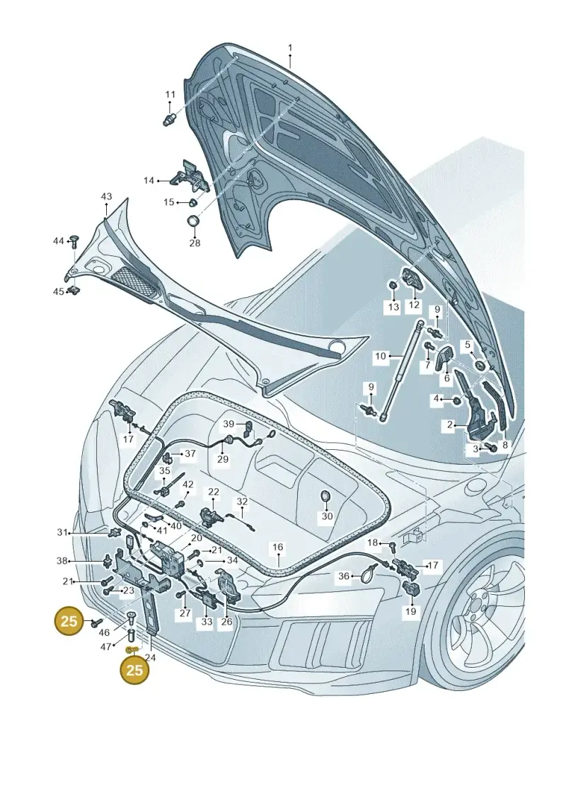 N91140301 — Audi R8 Spyder (2015-2024) diagram 872823000, position 25