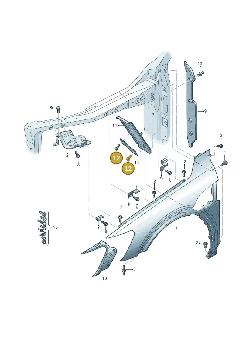 N91140501 — Audi Q8 e-tron (2018-2020) diagram 586821000, position 12