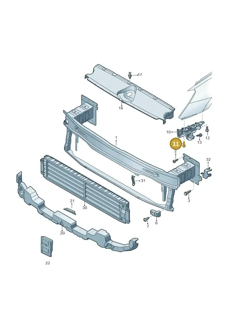 N91140501 — Audi A3 Sportback (2019-2021) diagram 596807000, position 11