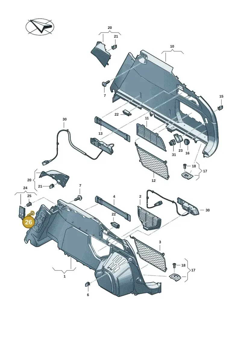N91140501 — Audi A5 Avant 2.0 (2024-) diagram 8wk863800, position 26