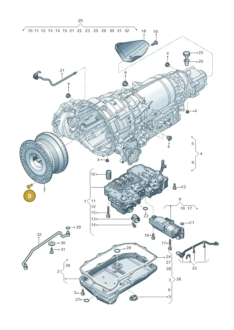 N91143203 — Audi RS4 Avant (2017-) diagram 438325800, position 8