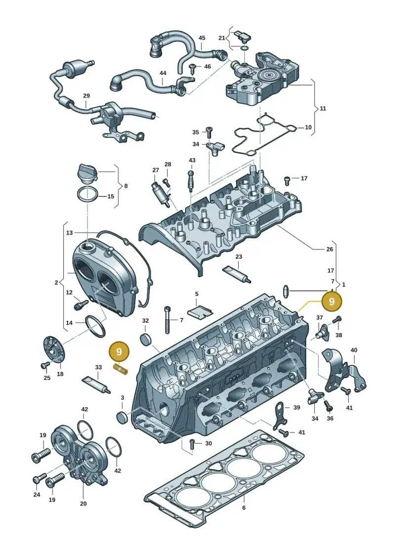 N91145003 — Audi Q3 quattro (2018-2019) diagram 597103031, position 9