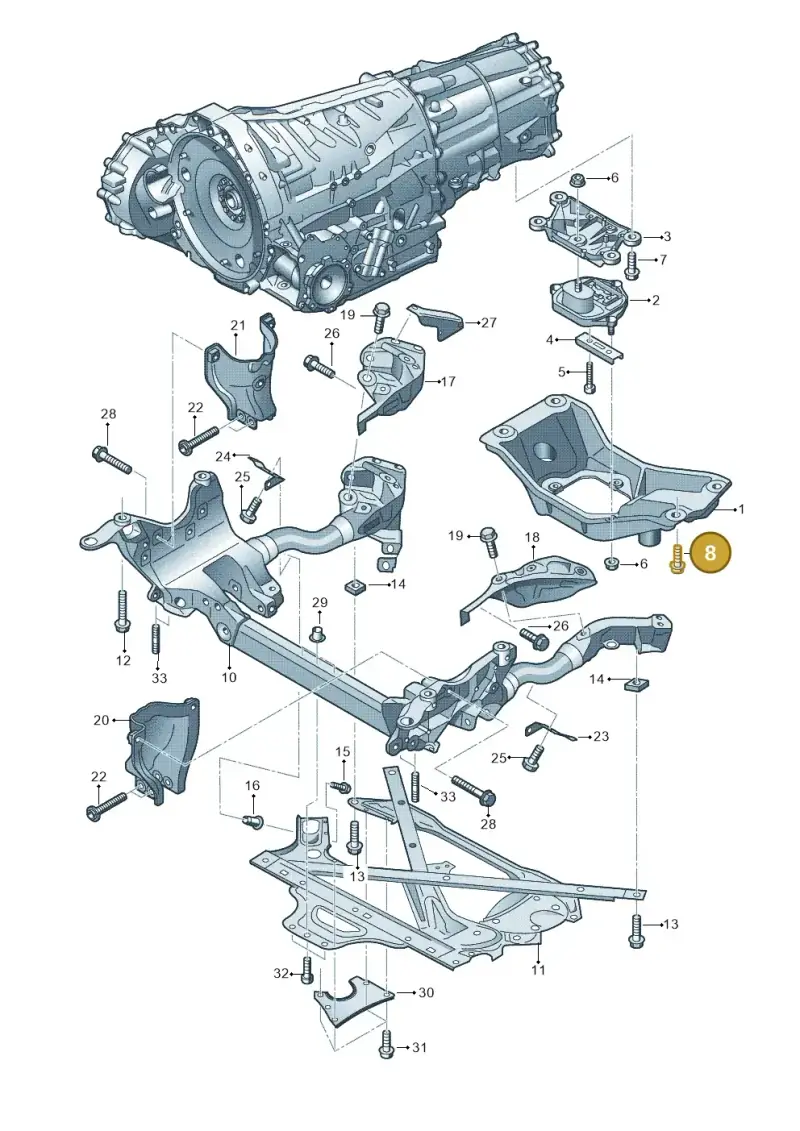 N91145101 — Audi A5 Cabrio 2.0 (2011-2017) diagram 670399200, position 8