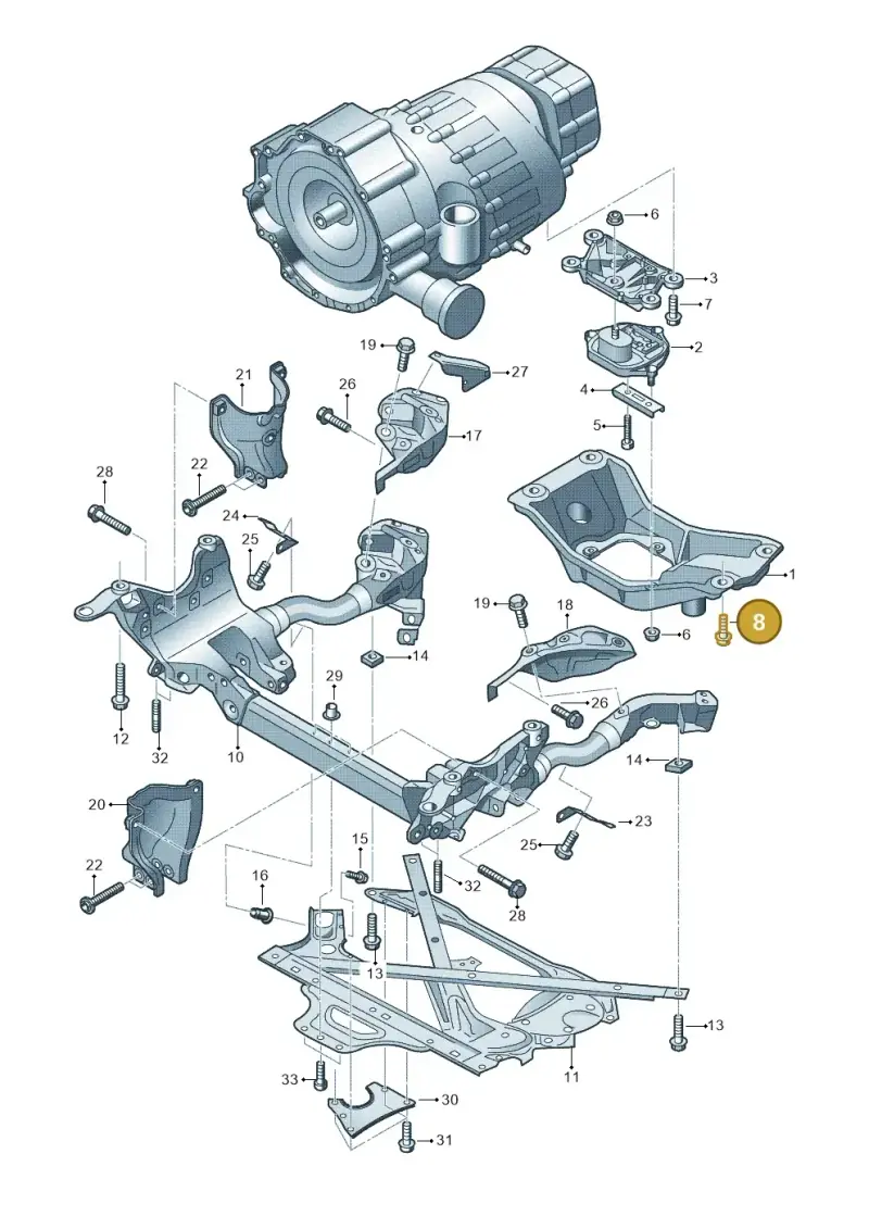 N91145101 — Audi A5 Cabrio 2.0 (2011-2017) diagram 670399600, position 8