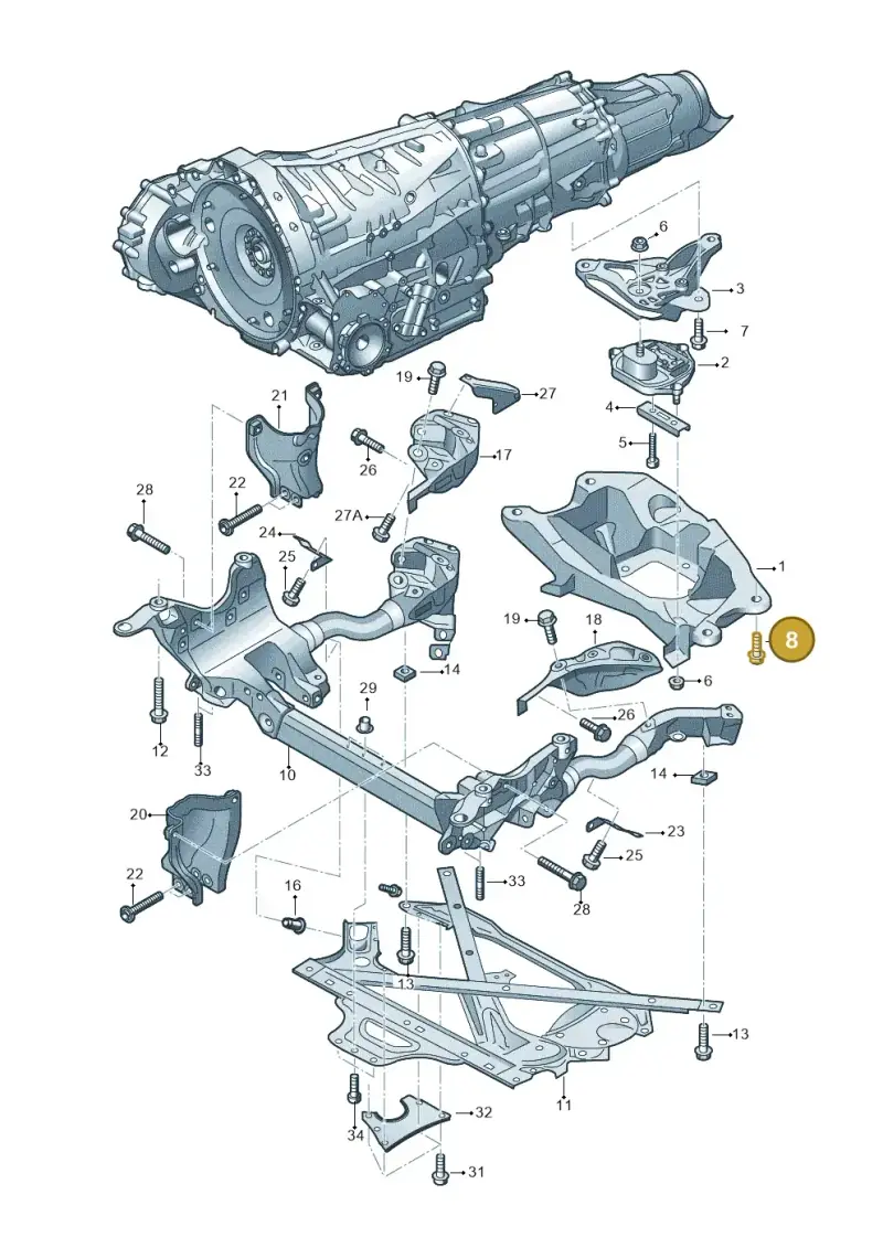 N91145101 — Audi RS5 Cabrio (2012-2015) diagram 670399700, position 8