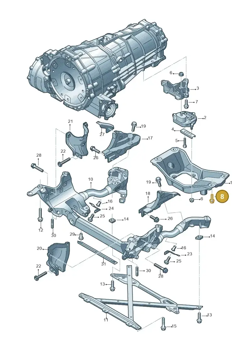 N91145101 — Audi Q5 qu. 2.0 TDI (2012-2017) diagram 724399200, position 8