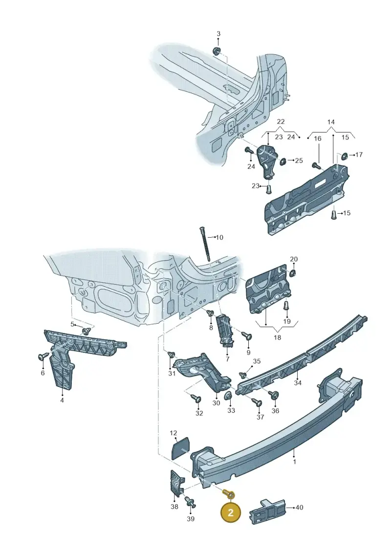 N91147201 — Audi RS6 Avant (2019-) diagram 430807050, position 2