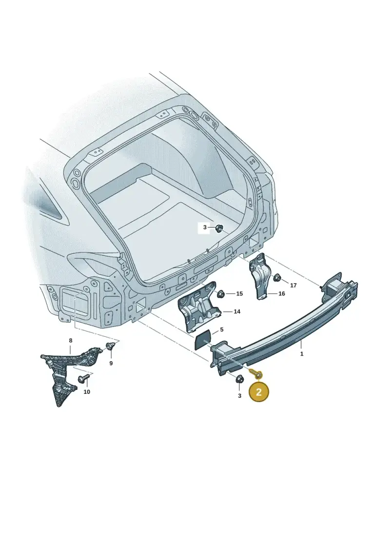 N91147201 — Audi A5 Limo 2.0 (2024-) diagram 8wk807500, position 2