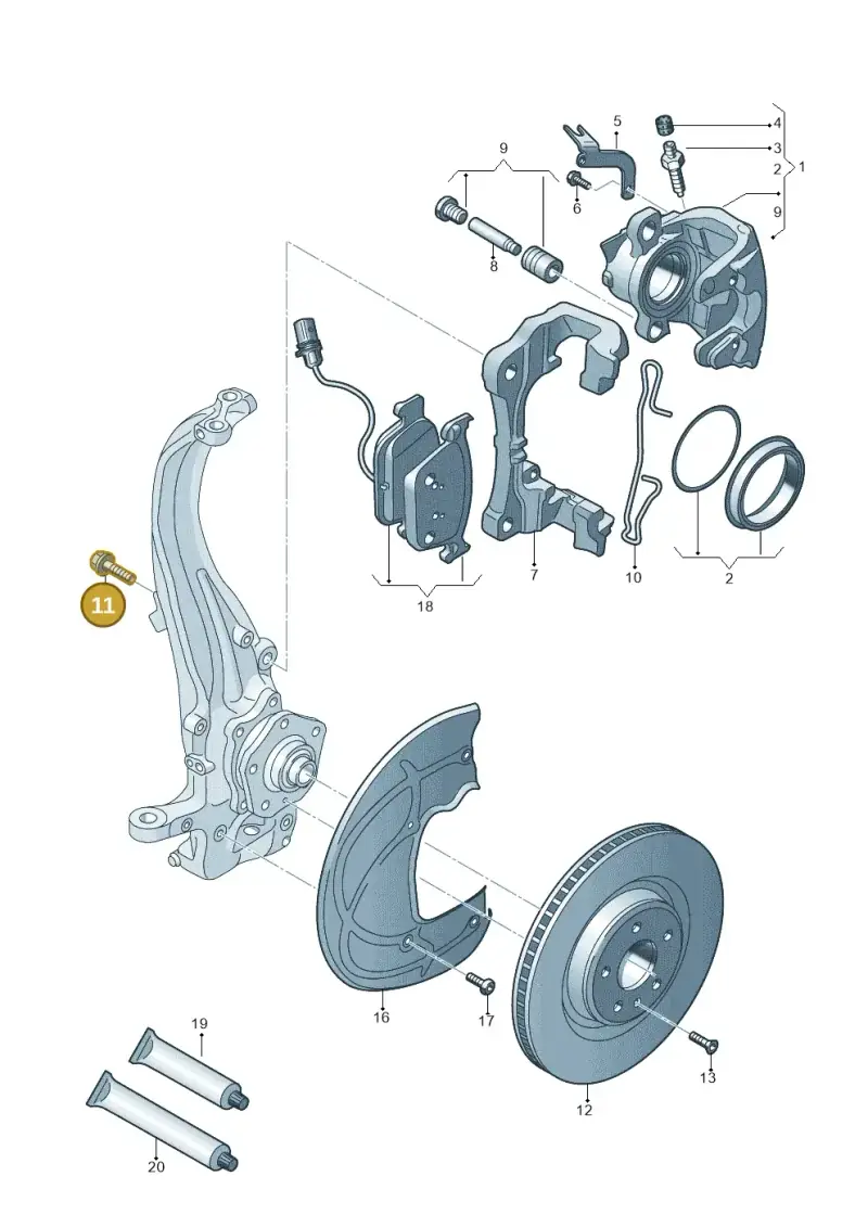 N91147601 — Audi A5 Sportback (2016-2020) diagram 849615300, position 11