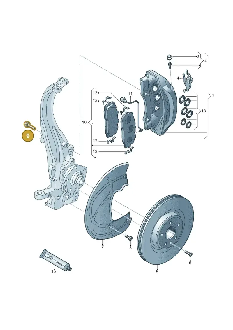 N91147601 — Audi Q8 Quattro 3,0 (2018-) diagram 859615400, position 9