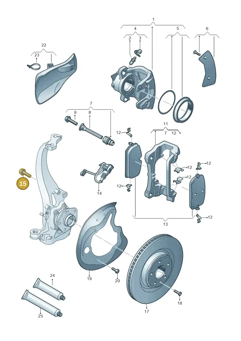 N91147601 — Audi A5 Limo 2.0 (2024-) diagram 8wy615030, position 15
