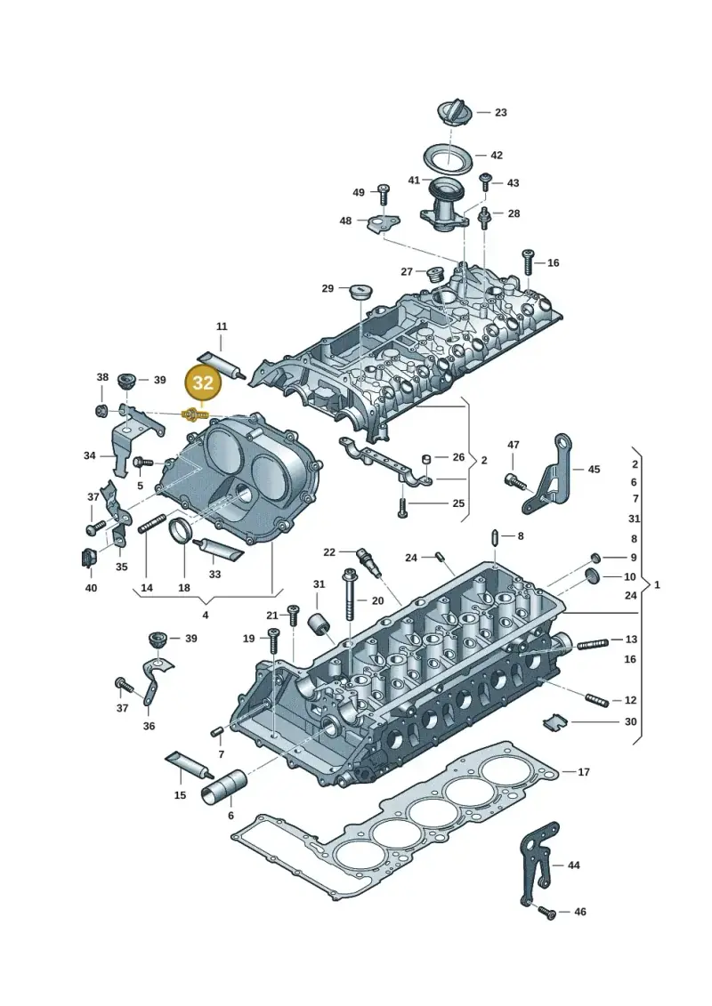 N91148001 — Audi A3 Sportback (2019-2021) diagram 596103041, position 32