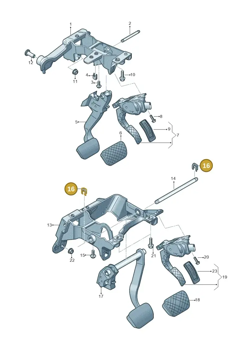 N91148401 — Audi A8L (2017-2022) diagram 838723250, position 16