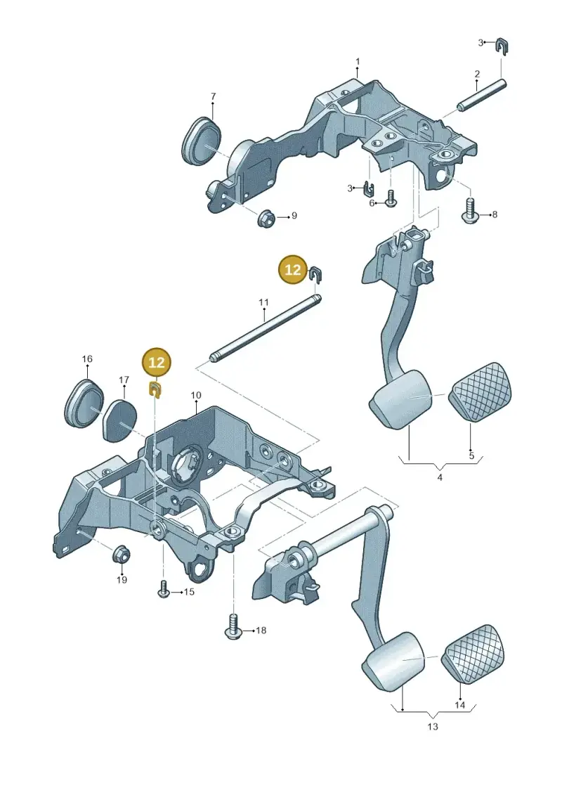 N91148401 — Audi RS4 Avant (2017-) diagram 849723250, position 12