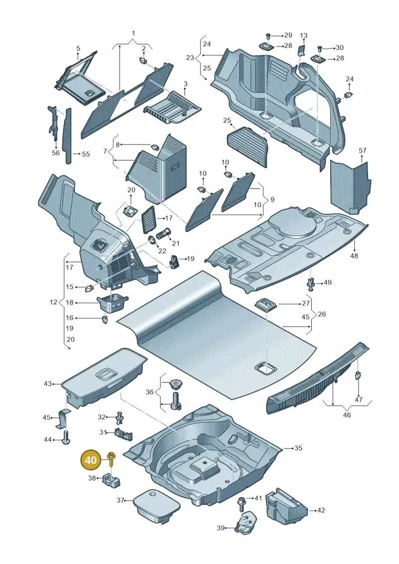 N91148901 — Audi A8L (2017-2022) diagram 838863800, position 40