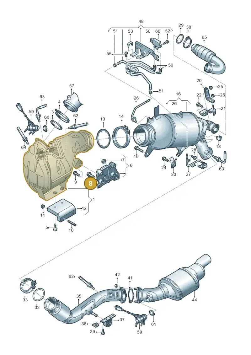 N91151001 — Audi A6 2.0 (2018-) diagram 430253640, position 8