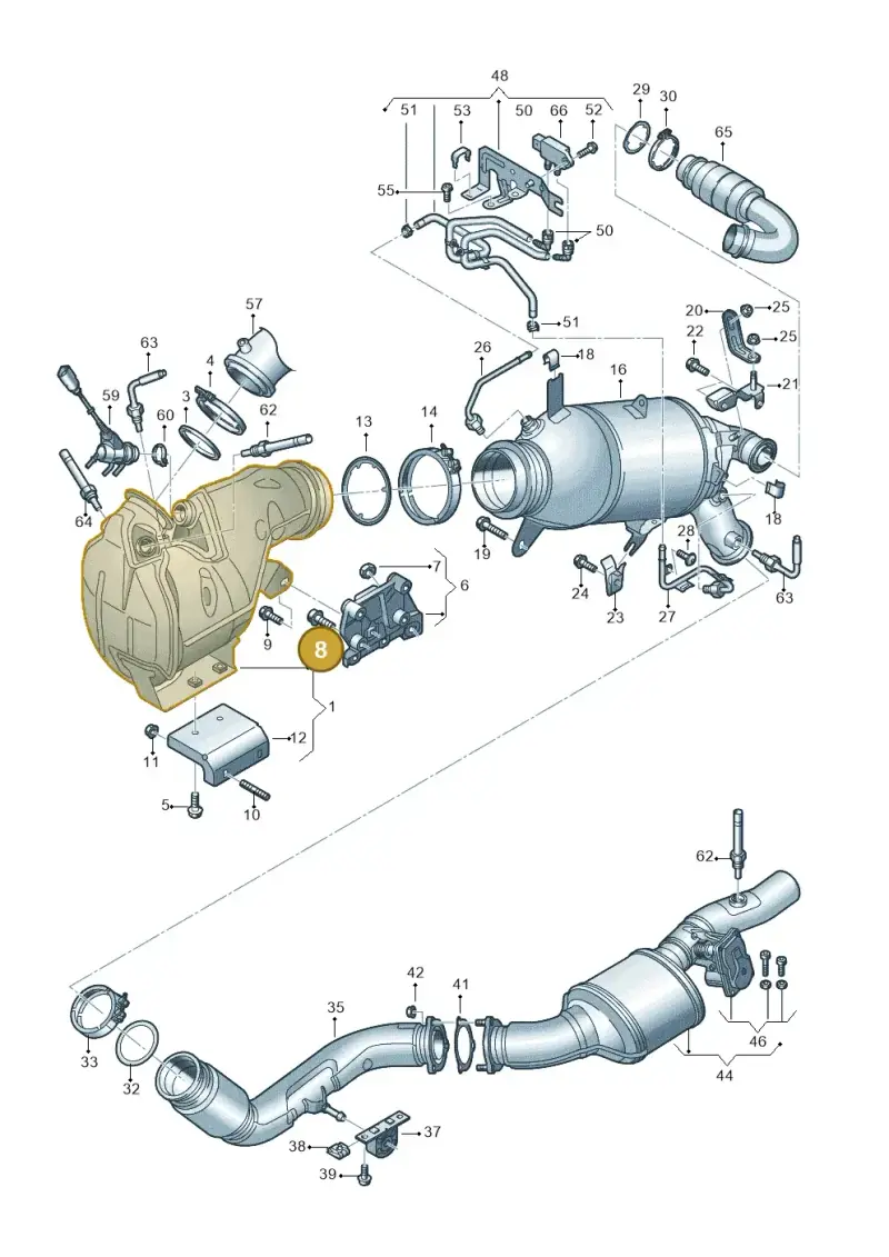 N91151001 — Audi A6 2.0 (2018-) diagram 848253070, position 8