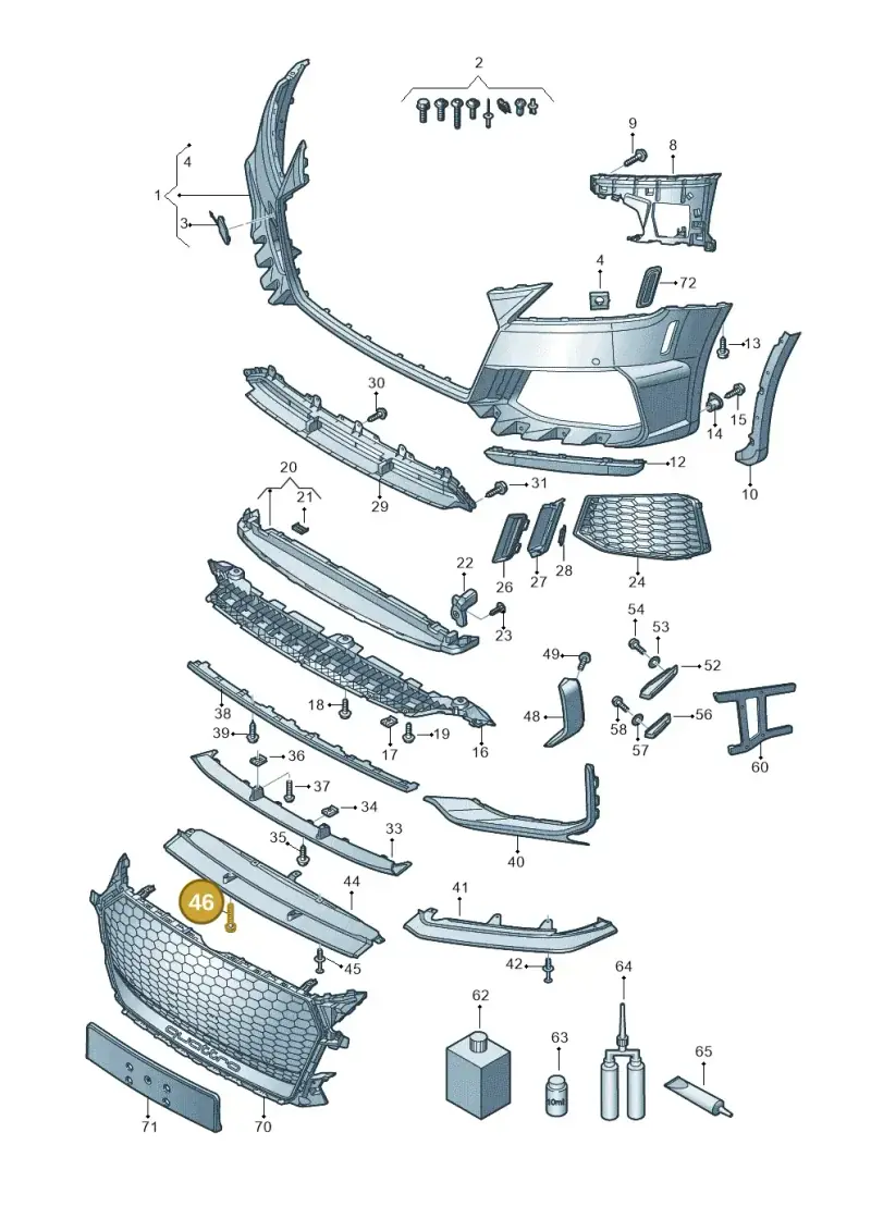 N91152602 — Audi TTRS Coupe (2016-2023) diagram 898807020, position 46