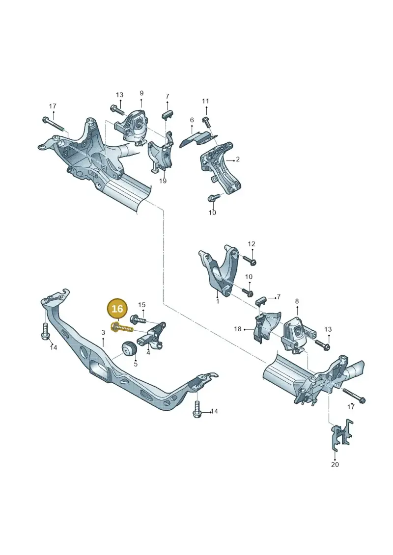 N91153001 — Audi A8L qu. 3.0 TDI (2013-2018) diagram 647199050, position 16