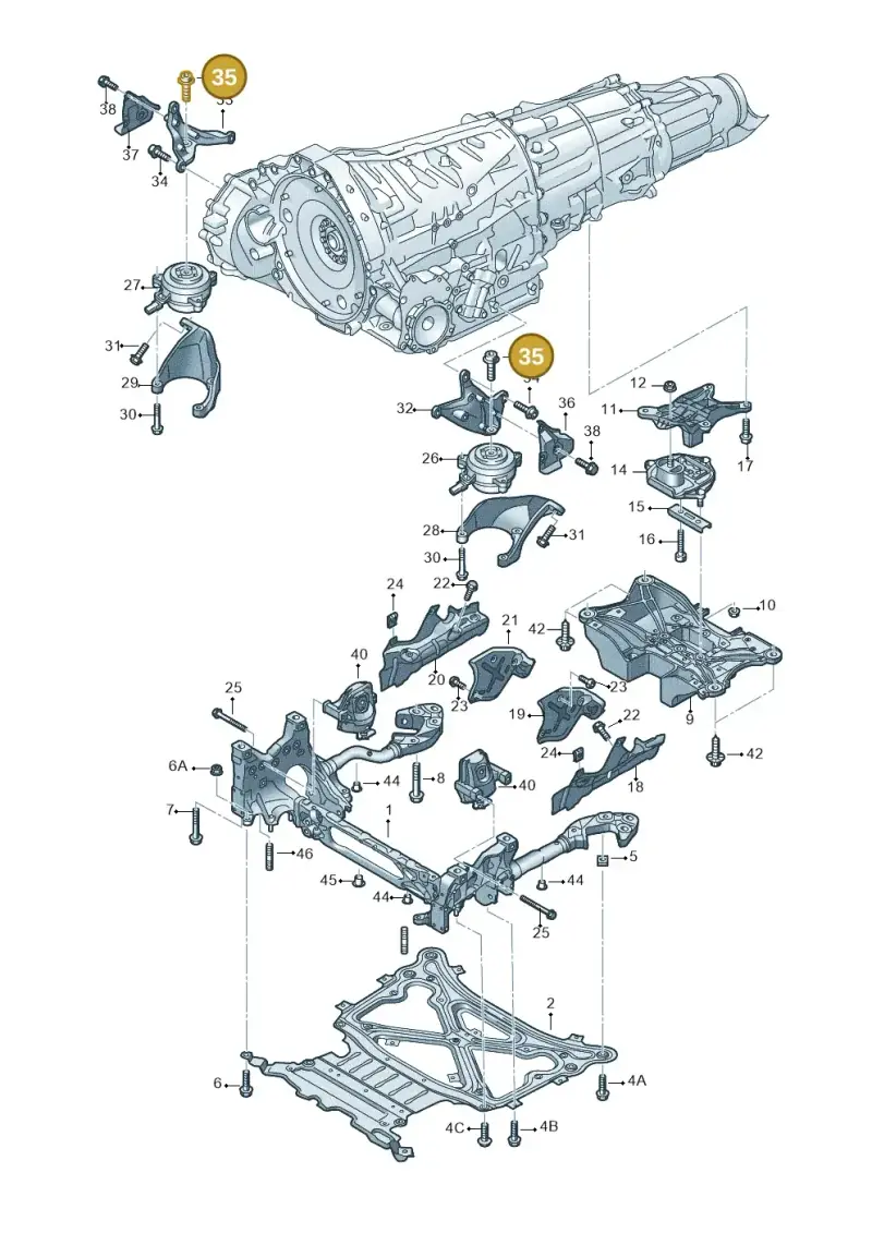 N91153001 — Audi RS Q8 Quattro (2019-) diagram 859399850, position 35