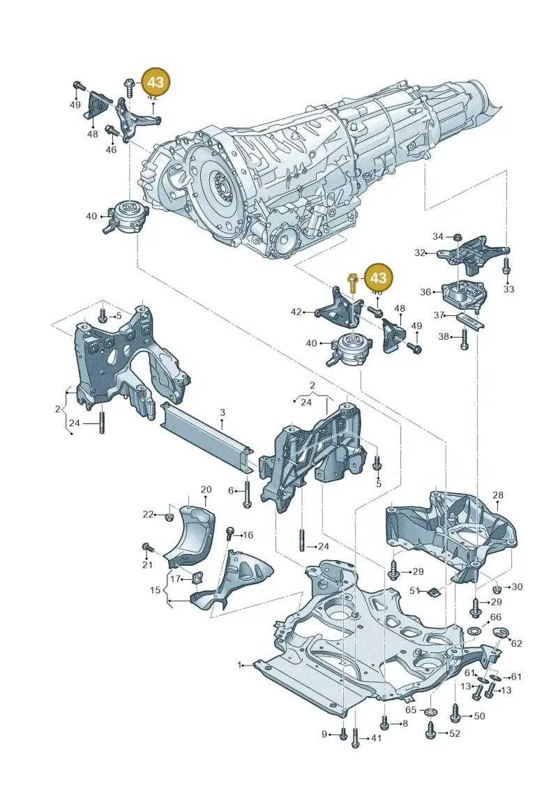 N91153001 — Audi RS6 Avant (2019-) diagram 537399000, position 43