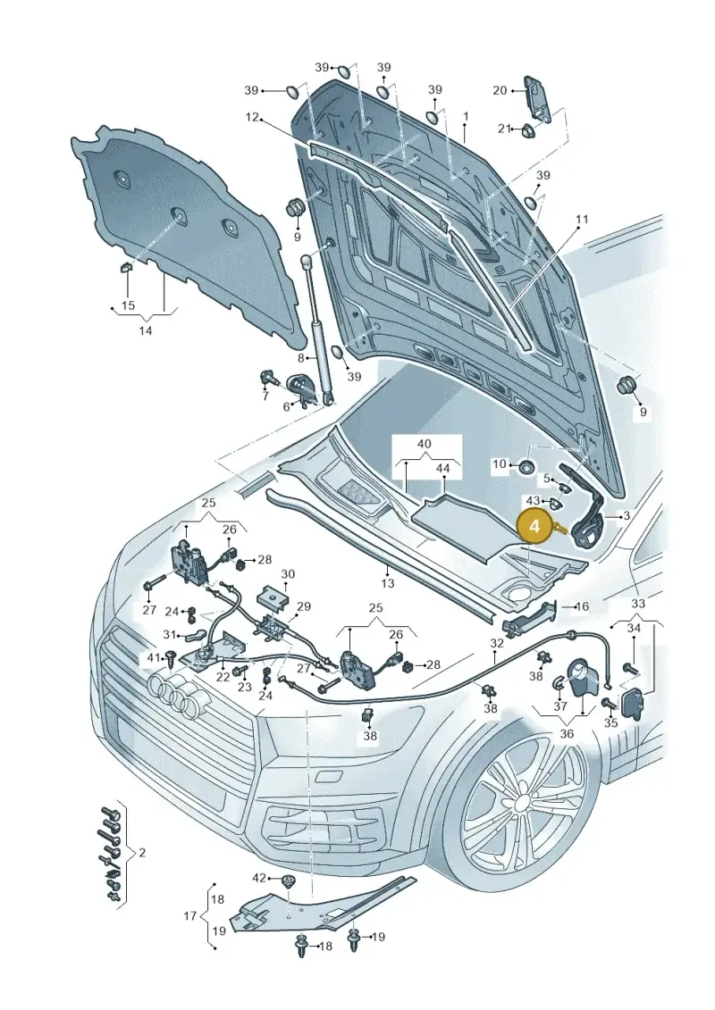 N91154701 — Audi RS Q8 Quattro (2019-) diagram 429823000, position 4