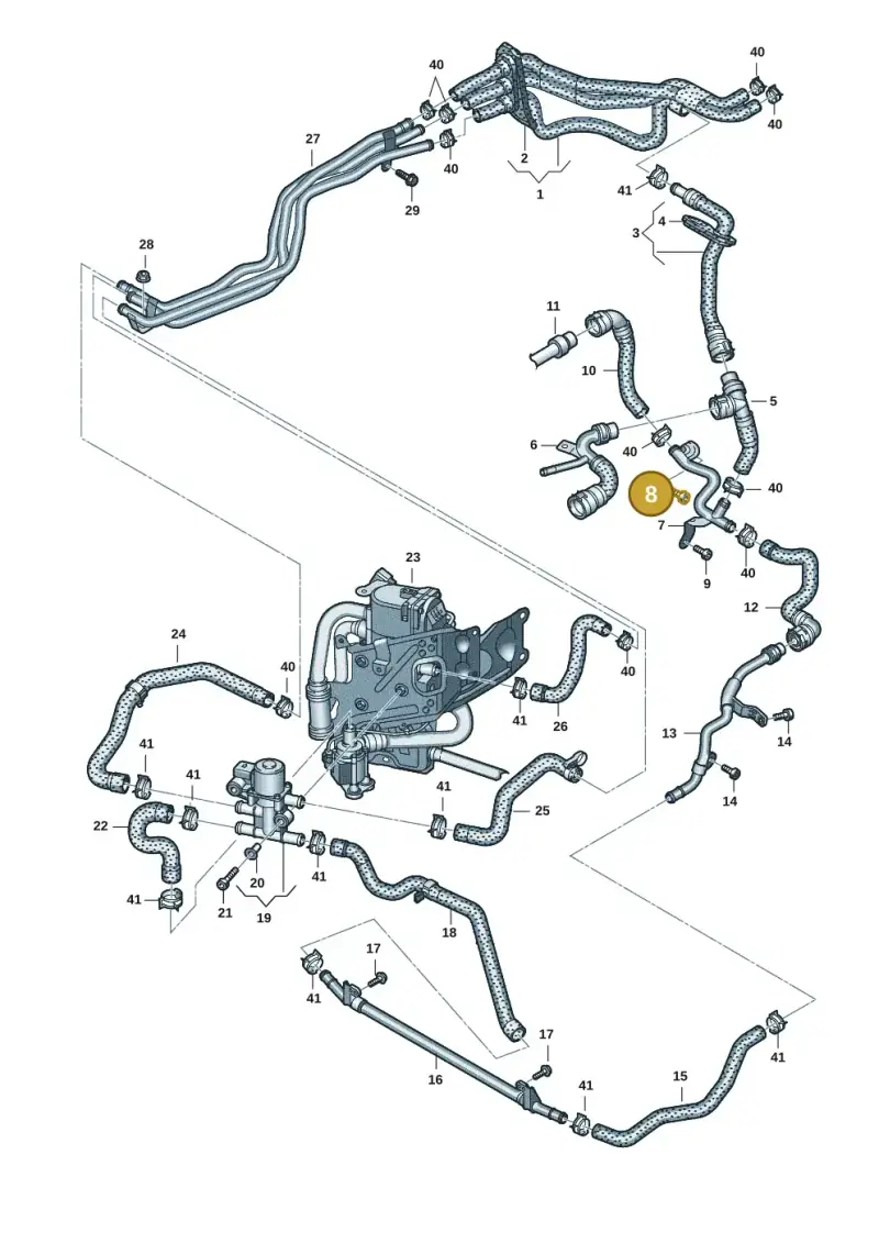 N91154701 — Audi A6 2.0 (2018-) diagram 430121043, position 8