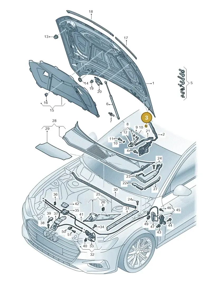N91154701 — Audi RS6 Avant (2019-) diagram 430823000, position 3