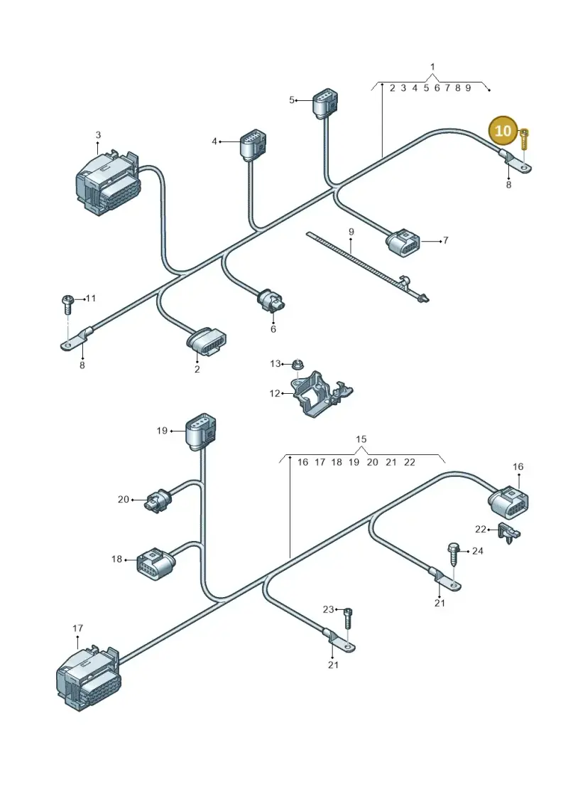 N91154701 — Audi Q8 e-tron (2018-2020) diagram 586971050, position 10