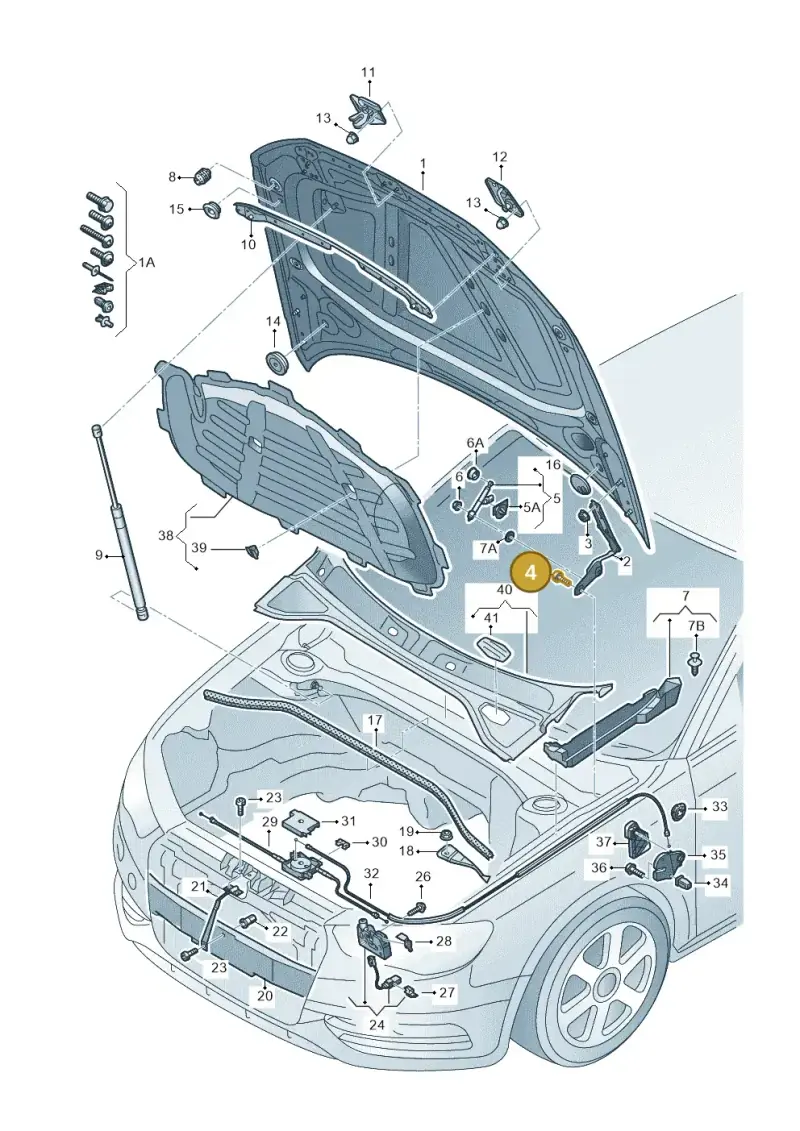 N91154701 — Audi RS3 Limousine (2017-2020) diagram 890823000, position 4
