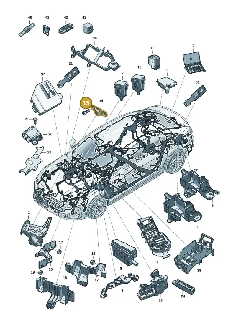 N91154701 — Audi A5 Limo 2.0 (2024-) diagram 8wh971805, position 15