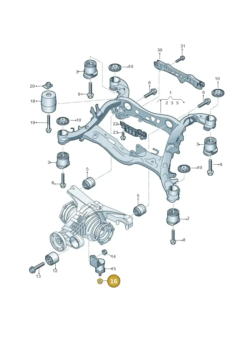 N91157401 — Audi A6 2.0 (2018-) diagram 430505010, position 16