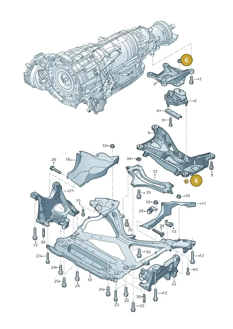 N91157401 — Audi A6 2.0 (2018-) diagram 896399700, position 6