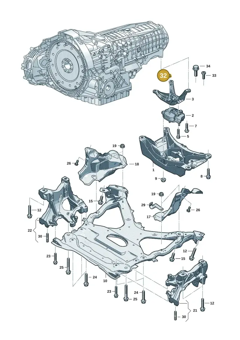 N91157401 — Audi A5 Limo 2.0 (2024-) diagram 8wk399100, position 32