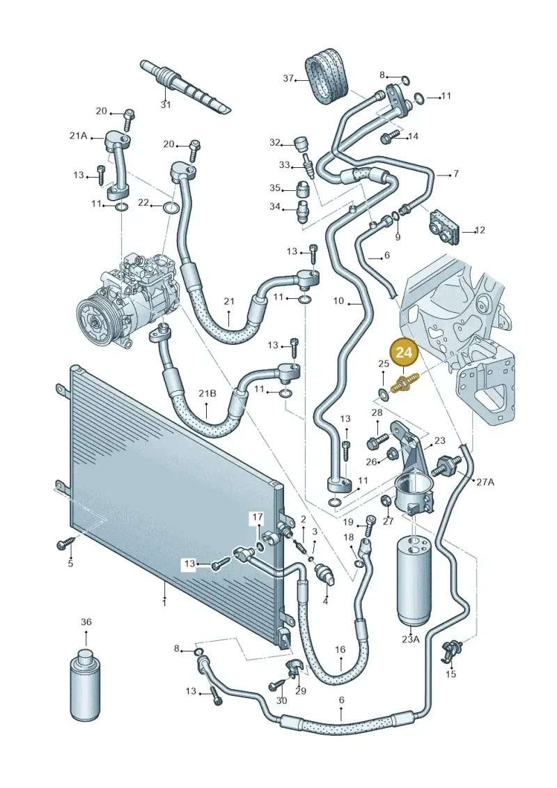 N91158201 — Audi RS6 Avant qu.5.0 (2007-2010) diagram 448260400, position 24