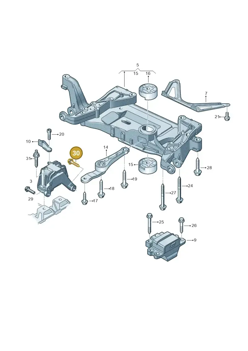 N91167801 — Audi TTRS Plus Coupe (2009-2014) diagram 676199100, position 30