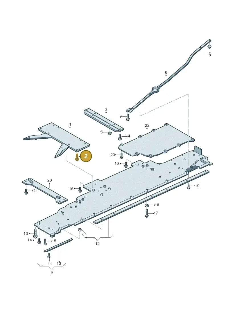N91167801 — Audi A8L (2017-2022) diagram 838825000, position 2