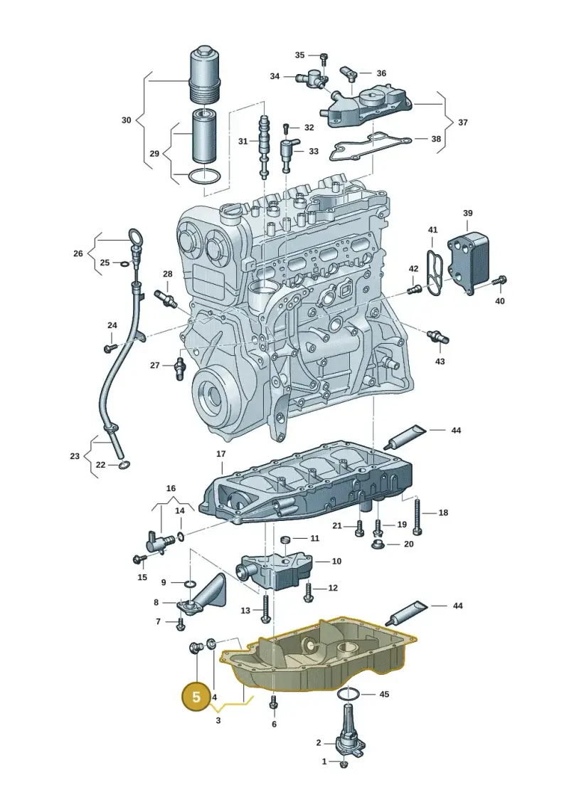 N91167901 — Audi A3 Sportback (2019-2021) diagram 596103015, position 5