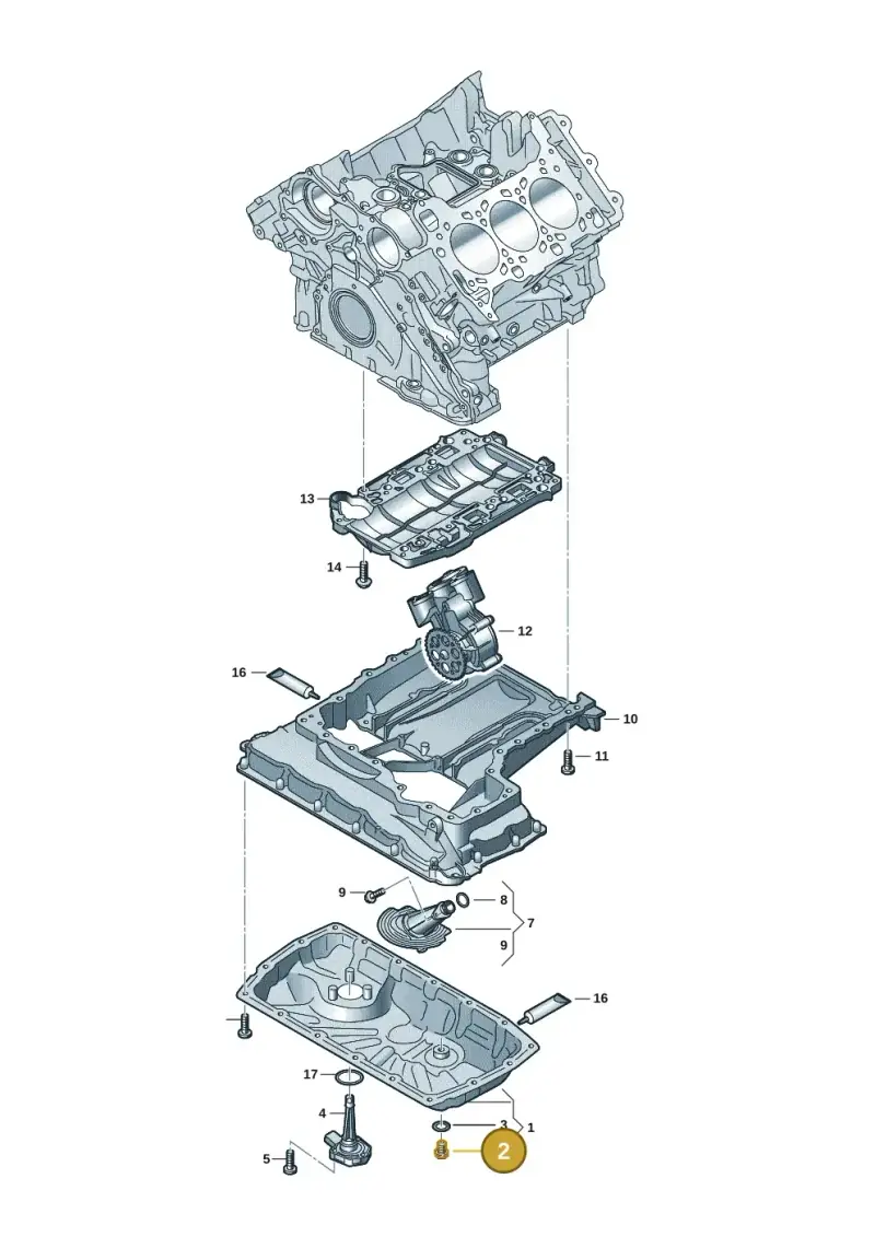 N91167901 — Audi A5 Limo 2.0 (2024-) diagram 849103191, position 2