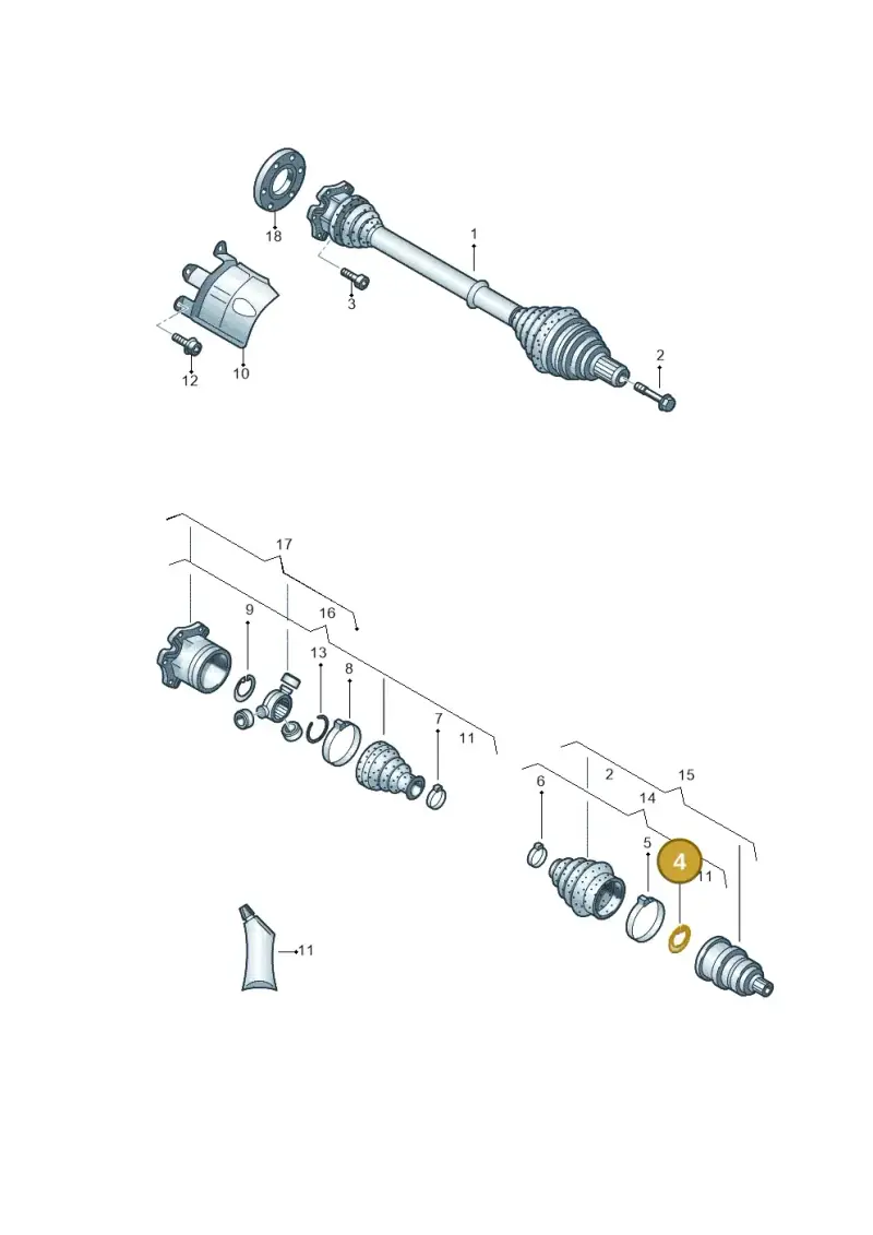 N91170501 — Audi RS6 Avant (2013-2018) diagram 758407300, position 4